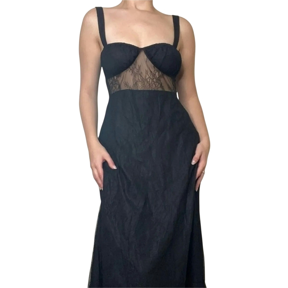 Danielle Bernstein Black Lace Dress